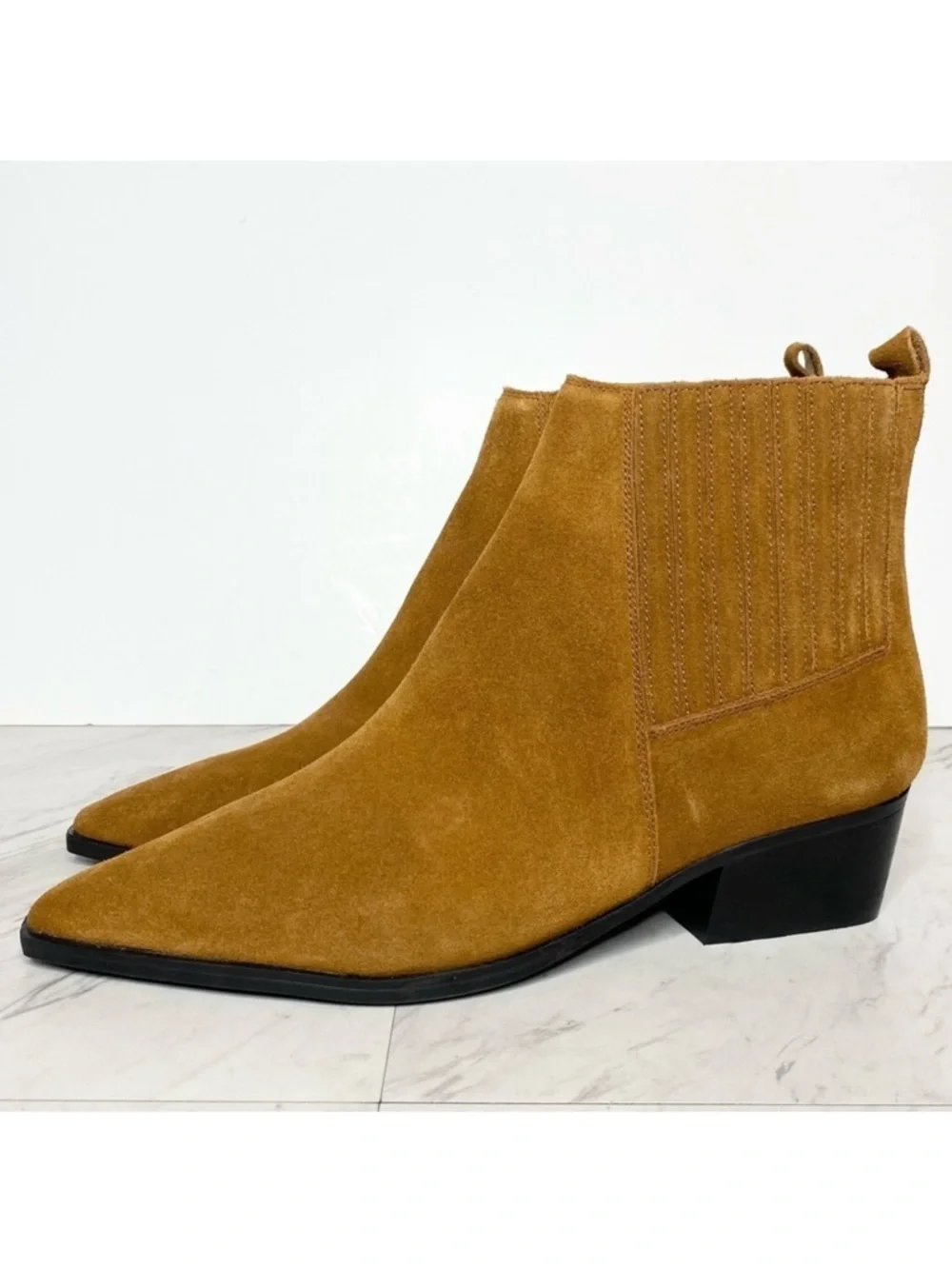 Marc Fisher Yarita Brown Suede Bootie 11M